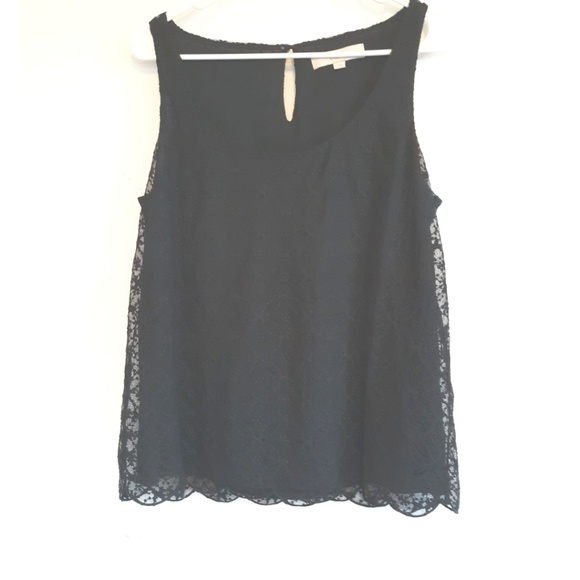 LOFT Tops - Loft black layered textured sleeveless top 🧜‍♀️